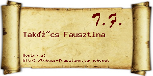 Takács Fausztina névjegykártya